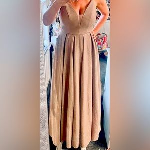 Gorgeous rose gold with sparkles gown